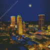 Tulsa City At Night Diamond Painting