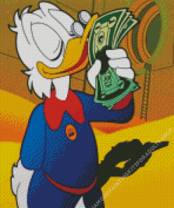 Uncle Scrooge McDuck With Dollar Diamond Painting