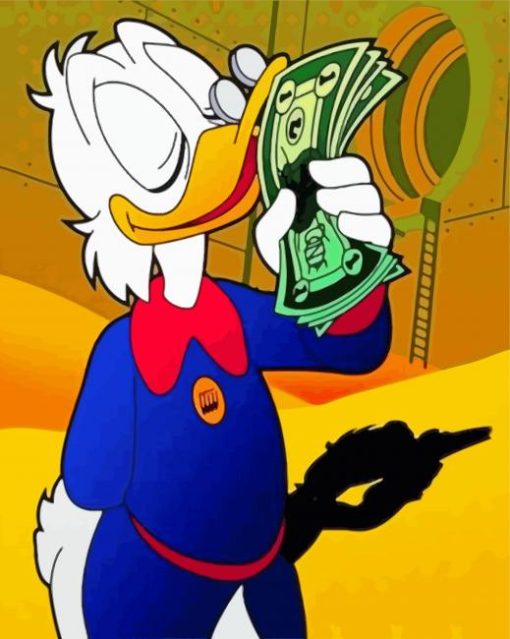 Uncle Scrooge McDuck With Dollar Diamond Painting