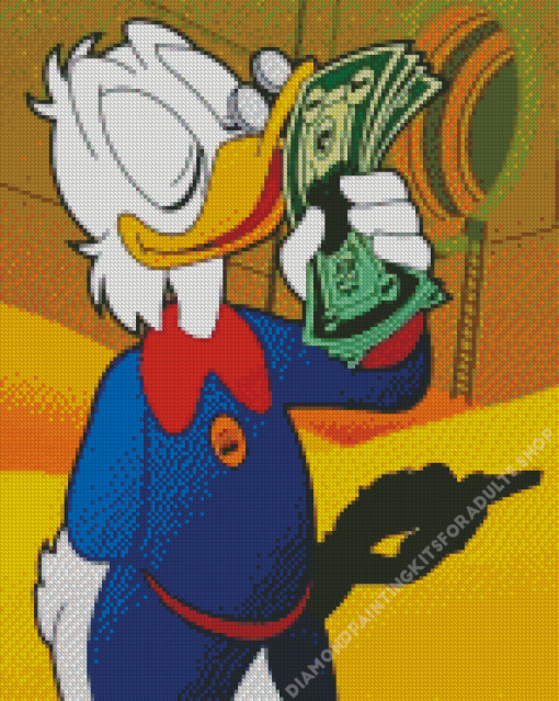 Uncle Scrooge McDuck With Dollar Diamond Painting