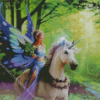 Unicorn In The Forest Diamond Painting