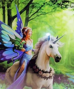 Unicorn In The Forest Diamond Painting