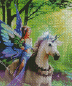 Unicorn In The Forest Diamond Painting