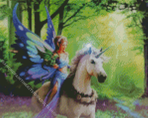 Unicorn In The Forest Diamond Painting