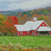 Vermont Autumn Farm Diamond Painting