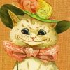 Victorian Cat In Hat Diamond Painting