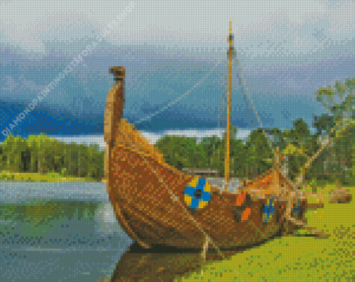 Vikings Longboat Diamond Painting