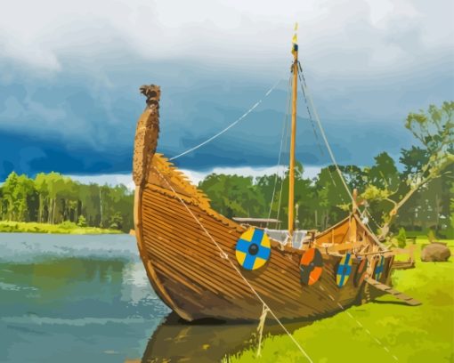 Vikings Longboat Diamond Painting