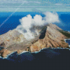 Volcano In Middle Of Ocean Diamond Painting