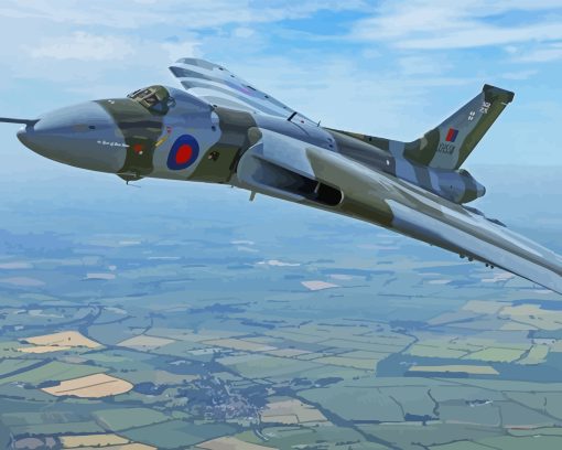 Vulcan Bomber Flying Diamond Painting