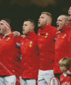 Welsh Rugby Team Players Diamond Painting