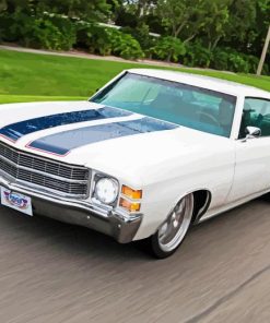 White 1971 Chevelle Diamond Painting