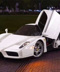 White 2003 Ferrari Diamond Painting