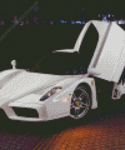 White 2003 Ferrari Diamond Painting