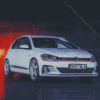 White Mk7 Golf Car Diamond Painting