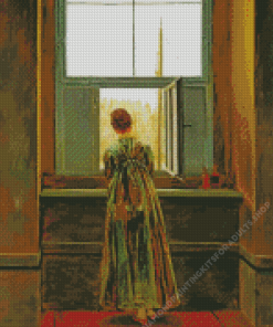 Woman At A Window By Caspar Friedrich Diamond Painting