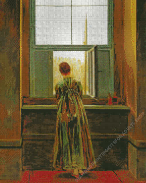 Woman At A Window By Caspar Friedrich Diamond Painting