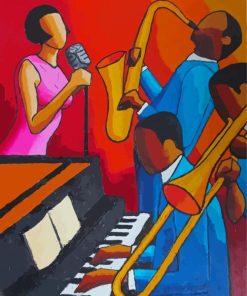 Woman Singing Jazz Diamond Painting