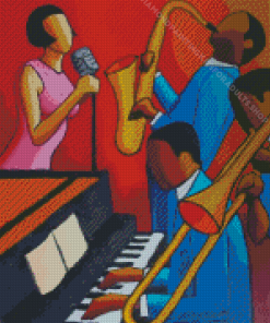 Woman Singing Jazz Diamond Painting