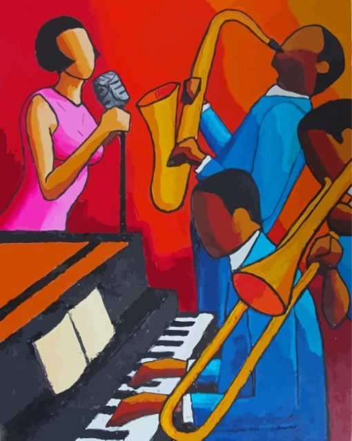 Woman Singing Jazz Diamond Painting