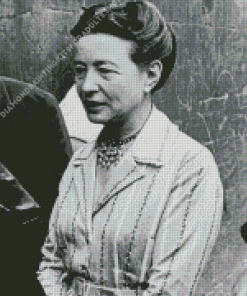 Writer Simone De Beauvoir Diamond Painting