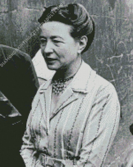 Writer Simone De Beauvoir Diamond Painting