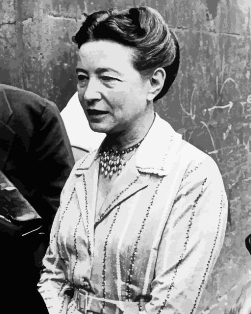 Writer Simone De Beauvoir Diamond Painting