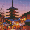 Yasaka Pagoda At Sunset Kyoto Japan Diamond Painting