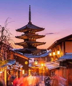 Yasaka Pagoda At Sunset Kyoto Japan Diamond Painting