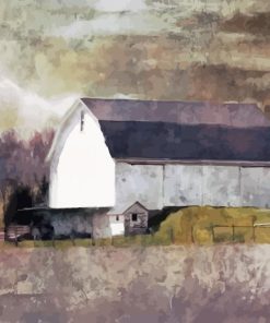 Abstract White Rustic Barn Diamond Painting