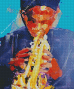 Abstract Horn Player Diamond Painting