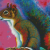 Abstract Squirrel Rainbow Diamond Painting