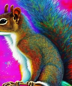 Abstract Squirrel Rainbow Diamond Painting