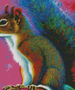 Abstract Squirrel Rainbow Diamond Painting