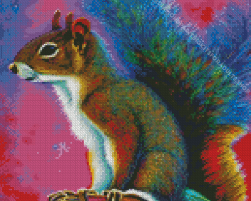 Abstract Squirrel Rainbow Diamond Painting