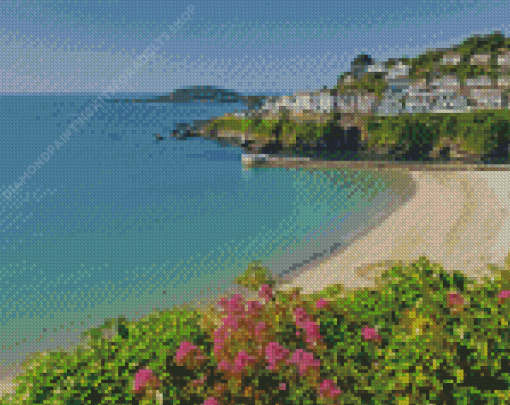 Aesthetic East Looe Beach Looe Cornwall Diamond Painting