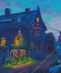 Aesthetic Forest House Diamond Painting