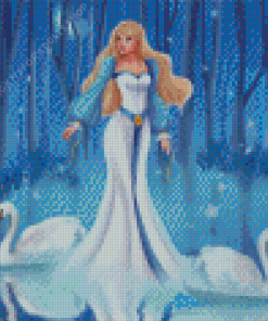 Aesthetic Swan Princess Diamond Painting