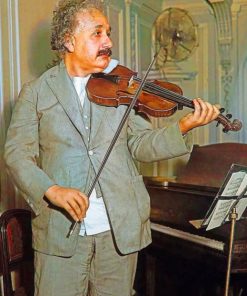 Albert Einstein With Violin Diamond Painting