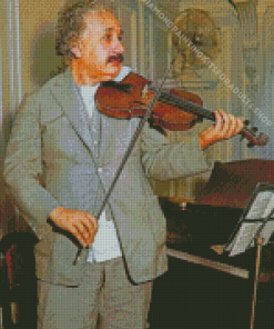 Albert Einstein With Violin Diamond Painting