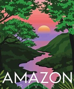 Amazon Forest River Poster Diamond Painting