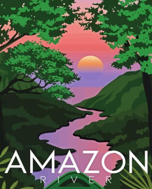 Amazon Forest River Poster Diamond Painting