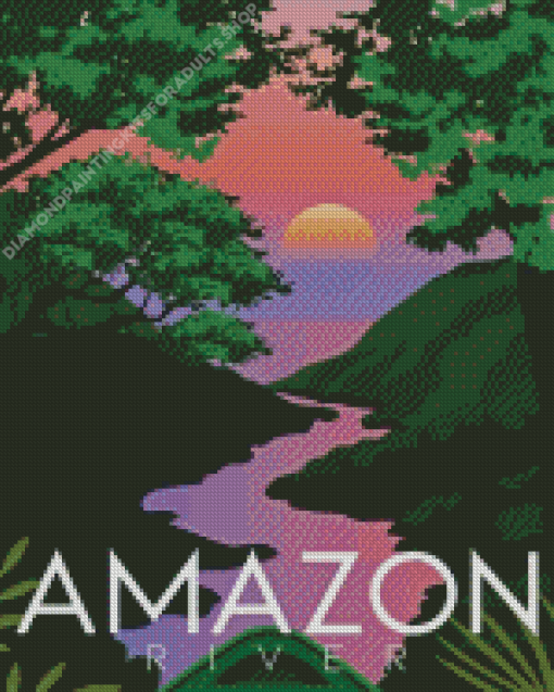 Amazon Forest River Poster Diamond Painting