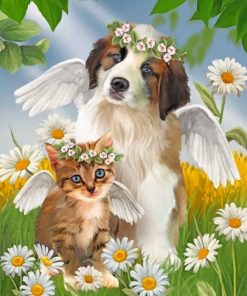 Angel Kitty And Puppy Diamond Painting