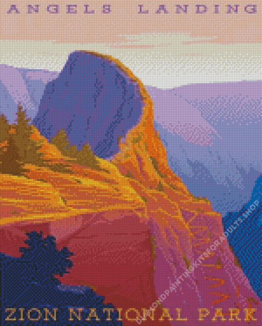 Angels Landing Zion National Park Poster Diamond Painting