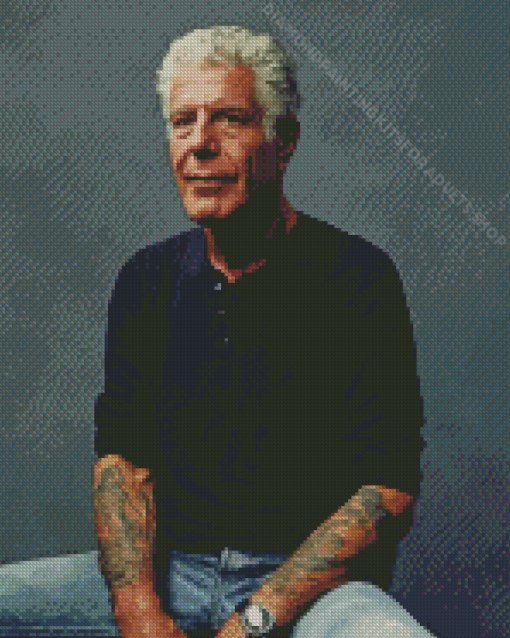 Anthony Bourdain Portrait Diamond Painting