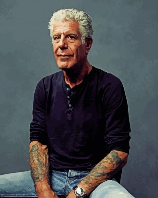 Anthony Bourdain Portrait Diamond Painting