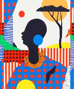 Artistic Colorful African Woman Diamond Painting