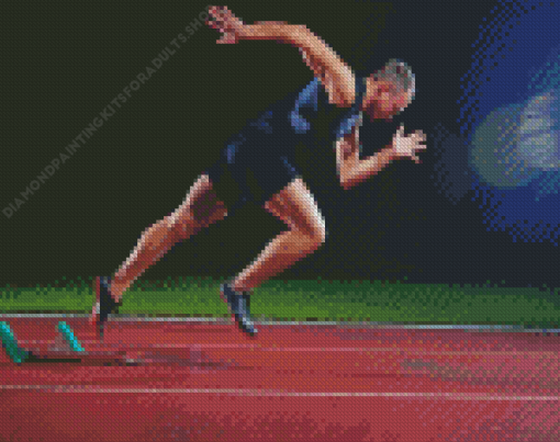 Athlete Running Diamond Painting