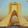 Azadi Tower In Tehran Diamond Painting